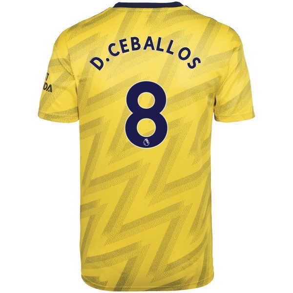 Camiseta Arsenal NO.8 D.Ceballos 2ª Kit 2019 2020 Amarillo